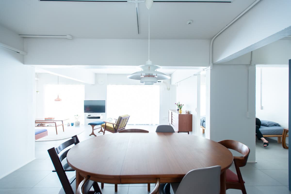 中古マンションのリノベーション後の家具美術館な家